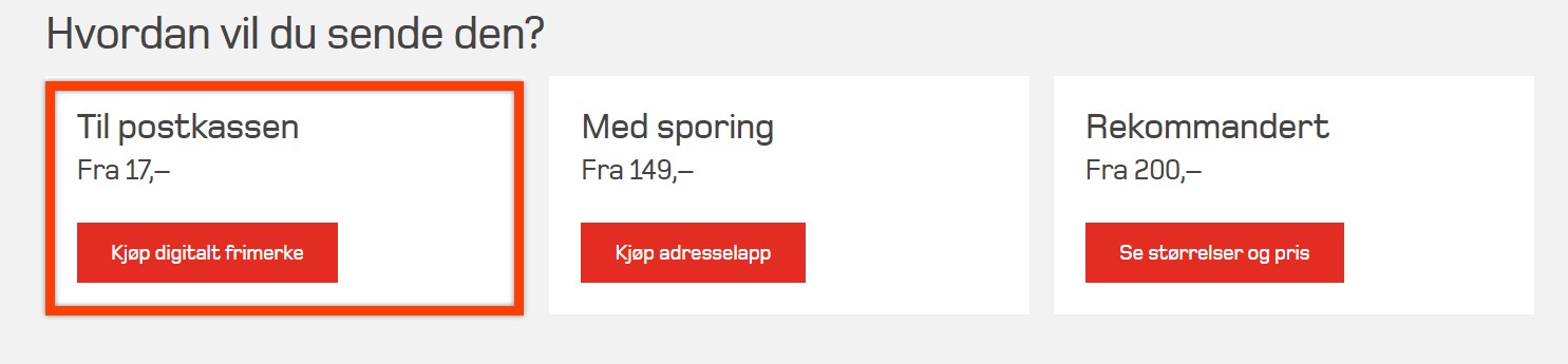 Kjøp digital frimerke
