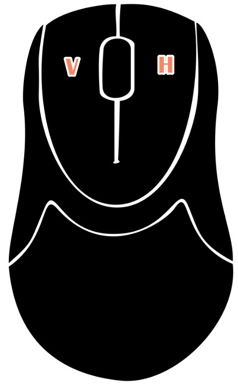 Venstre og høyre museknapp 