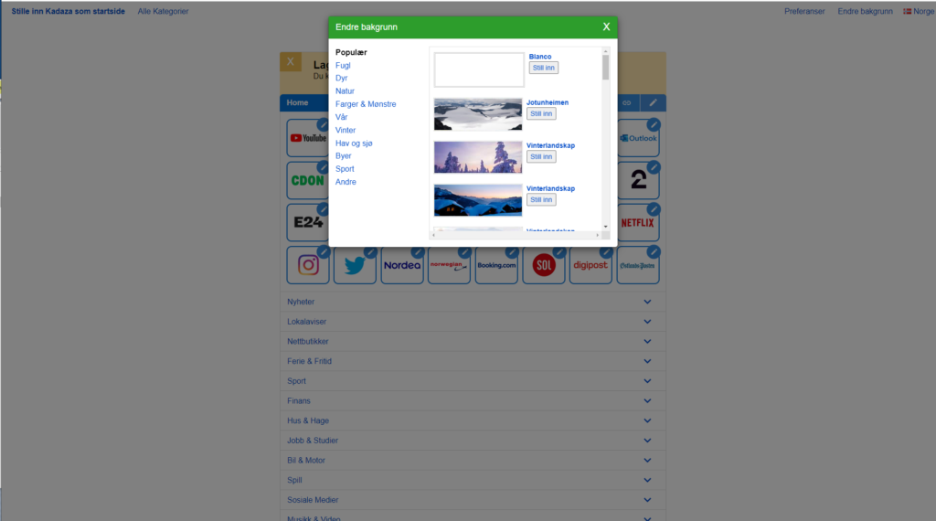 Skjermbilde fra Kadaza.no