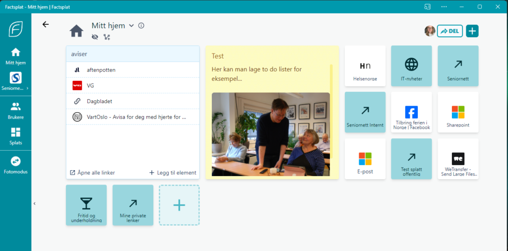 Skjermbilde av hvordan en Facsplat splat kan se ut.