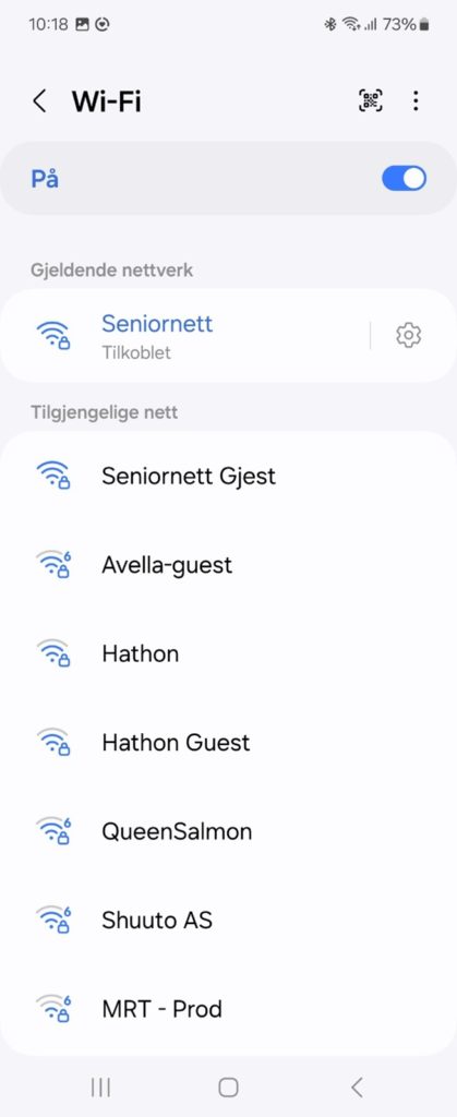 Skjermbilde wifi
