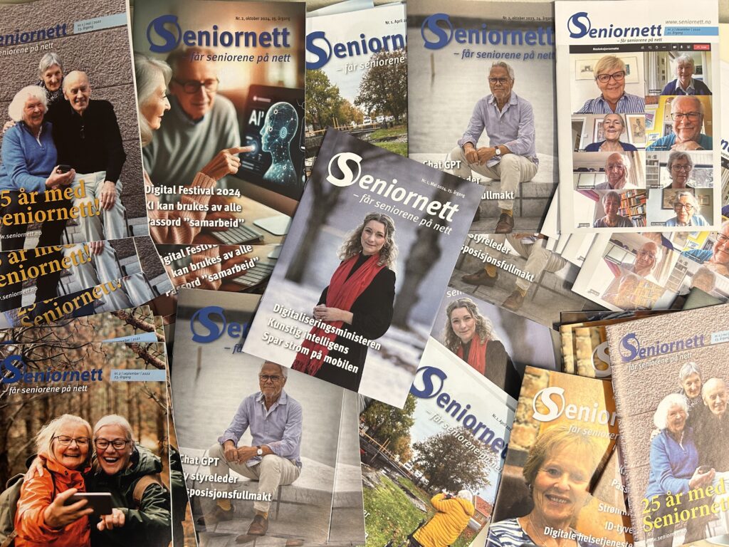 Bilder av mange magasinforsider